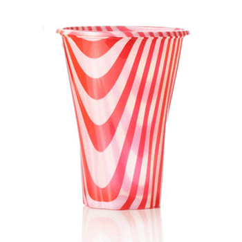 Bicchieri Drink Mix 400cc. Striatura Rossa